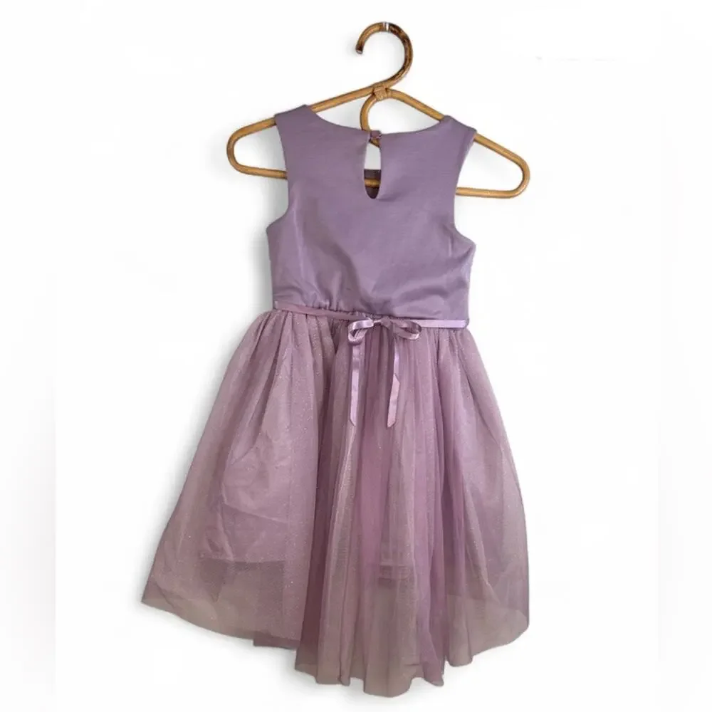Zunie Lavender and Gold Sequin Pattern Formal Kids Dress size 5
